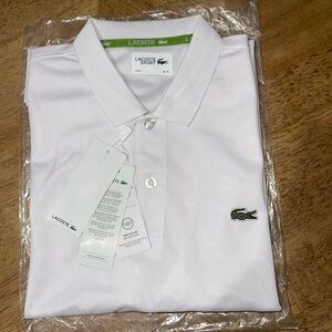 Men’s Lacoste Sport Stretch White Polo Shirt
